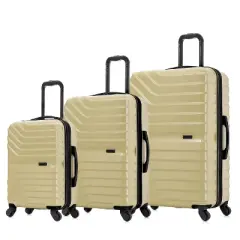 InUSA Aurum Lightweight Hardside Spinner 3pc Luggage Set - Champagne