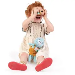 Manhattan Toy Natural Historian Wooden Camera Pretend Time Play with Clear, Green and Kaleidoscope Lenses