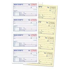 TOPS Money/Rent Receipt Spiral Book 2-3/4 x 4 3/4 2-Part Carbonless 200 Sets/Book 4161