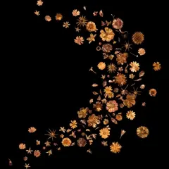 Women's Design By Humans Golden Flower Buds Breeze By designnatures Racerback Tank Top