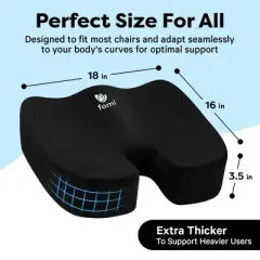 FOMI Thick Coccyx Cushion | 18" x 16" x 3.5"