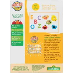 Earth's Best Organic Crunchin' Grahams Honey Sticks Baby Snacks Sesame Street - 5.3oz