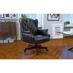 Wingback Traditional Chair Black - Boss Office Products