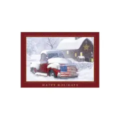 JAM Paper Blank Christmas Cards Set Holiday Americana 526M0635WB