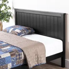 Santiago Wood Platform Bed Frame Black - Zinus