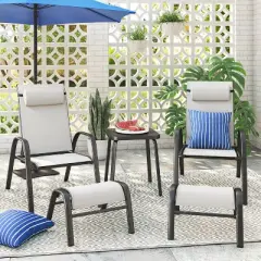 5pc Adjustable Back Patio Chat Set - Gray - Room Essentials&trade;