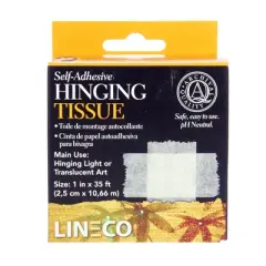 Lineco Self-Adhesive Hinging Tissue, 1 In. X 35 Ft.