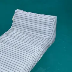 Sunnylife Luxe Lie-On Lounger - La Palma Sage Stripe - Inflatable Pool Float