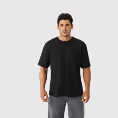 Anna-Kaci Active Men's Oversized Fit Short Sleeve T-Shirt with Drop Shoulders and Relaxed Silhouette for Everyday Style