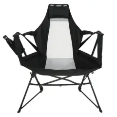 ALEXOUN Folding Outdoor Portable Camping Chair with Pillow & Cup Holder, Recliner with Carry Bag for Outdoor Travel Camping