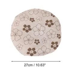 Unique Bargains Floral Double Layer Shower Cap 1 Pc