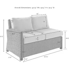 HomeStock Bradenton Outdoor Wicker Sectional Sofa