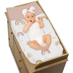 Sweet Jojo Designs Girl Changing Pad Cover Boho Rainbow Collection