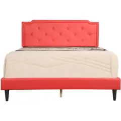 Passion Furniture Deb Tufted Queen Panel Bed