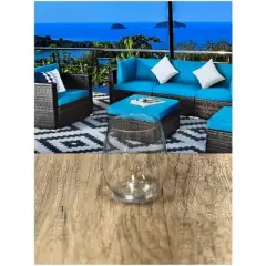 Oval Halo Tritan Glasses Drinking Set of 4 DOF (18oz), Plastic Drinking Glasses, BPA Free Cocktail Glasses, Drinkware Set, Plastic Water Tumblers