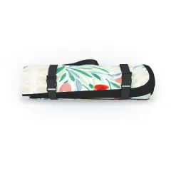 Jacqueline Maldonado Tulips and Lattice Natural Picnic Blanket - Deny Designs