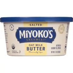 Miyoko's Organic Salted Oat Milk Cultured Vegan Plant Based Butter - 12oz
