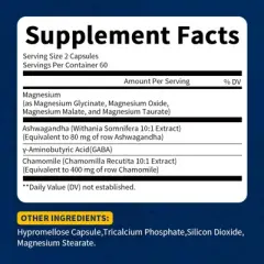 B Beworth High Absorption Magnesium Glycinate Supplements, Supports Muscle Relaxation, Bone Heart and Nerve Health, 120ct