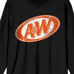 A&W Logo Women's Black Long Sleeve Shirt