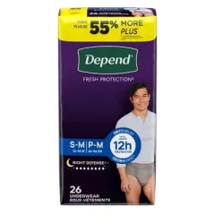 Depend Night Defense Incontinence Disposable Underwear for Men - Overnight Absorbency
