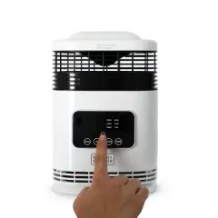 BLACK+DECKER Electric Heater with Digital Controls & LED Display, Remote Control, White