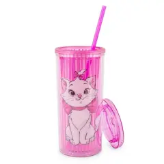 Silver Buffalo Disney The Aristocats Marie Carnival Cup With Lid And Straw | Holds 20 Ounces