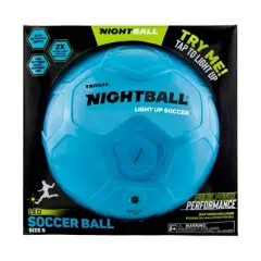 NightBall LED Light Up Size 5 Soccer Ball - Blue