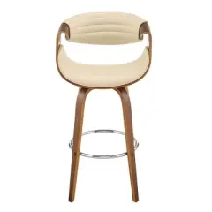 30" Arya Swivel Counter Height Barstool with Faux Leather - Armen Living