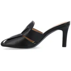 Journee Collection Womens Tristin Slip On Stiletto Square Toe Mule Pumps