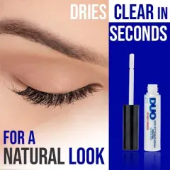 Ardell Duo Quick-Set Lash Adhesive Clear, 0.18 OZ (PACK OF 2) - Eyelash glue for Eye Lashes | UPC#. 073930675839