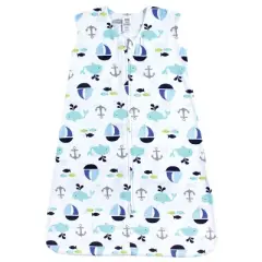Luvable Friends Baby Boy Sleeveless Jersey Cotton Sleeping Bag, Sack, Blanket, Ocean Jersey