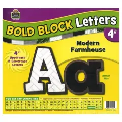 Teacher Created Resources&reg; Modern Farmhouse Bold Block 4" Letters Combo Pack, 230 Pieces
