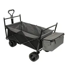 DSVIMOY Collapsible Wagon with Canopy, Wagon Stroller, Foldable Wagon for Camping, and Garden Use, Black, 45.28"*22.83"*38.78"