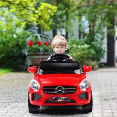 Costway 6V Kids Ride On Car RC Remote Control Battery Powered w/ LED Lights MP3 Red