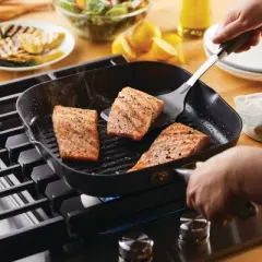 Anolon Advanced Home 11" Deep Square Grill Pan with Pour Spouts Moonstone