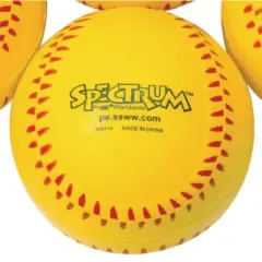 S&S Worldwide Spectrum Practice Foam Softballs, Yellow, Pk12