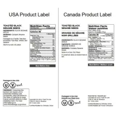 Dry Roasted Black Sesame Seeds - by Food To Live