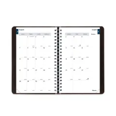 Academic Daily/Monthly Planner, 8 x 5, Black Cover, 12-Month (Aug to July): 2025 to 2026