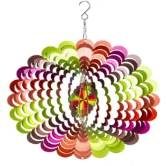 Dawhud Direct  12" H Rainbow Kinetic Wind Spinners - Yard Decoration