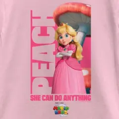 Girl's The Super Mario Bros. Movie Peach She Can Do Anything T-Shirt