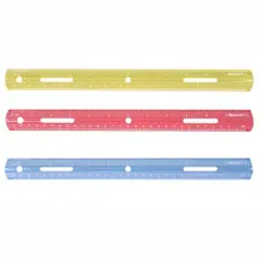 Westcott 12" Plastic Rulers, Assorted Colors, Pack of 36