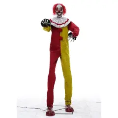 Seasonal Visions Animated Pesky The Clown Halloween Decoration - 7 ft - Multicolored