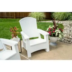 Elements Adirondack Chair with Storage White - Suncast