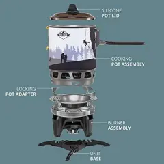 Hike Crew Portable All-In-One Outdoor Cooking System with Stove & Pot