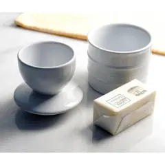 Rsvp Stoneware Butter Pot - White