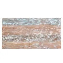 83" Driftwood Recycled Carved Dining Table Brown - Timbergirl