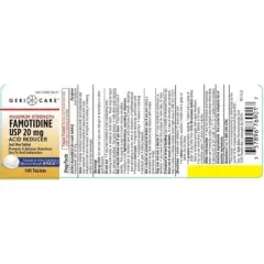 Gericare Famotidine 20mg Antacid Tablet, 100 Ct