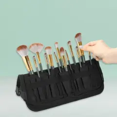 Unique Bargains Foldable Stand-up 23 Pockets Makeup Brush Organizer