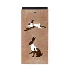 Techko Maid LED Solar 10.8" Portable Rabbit Cut Out Decorative Outdoor Lantern Clear