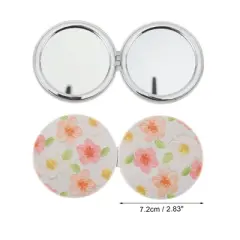 Unique Bargains Round Hand-drawn Makeup Mirror White 1 Pc
